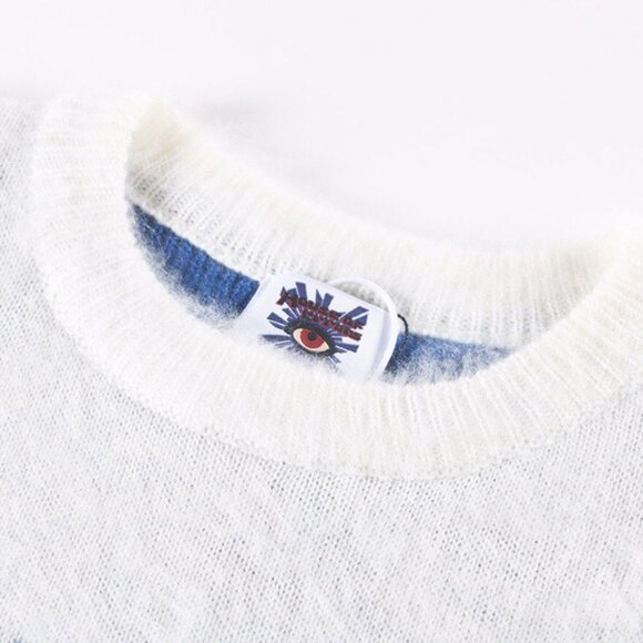 House of Errors  White Mystical Eye Knit Sweater - Picture 3 of 6